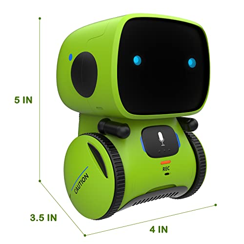 GILOBABY Kids Robot Toy, Interactive Smart Talking Robot with Voice Controlled Touch Sensor Speech Recognition, Singing, Dancing, Repeating, Recording, Birthday Gifts for Children Boys Girls Age 4-7