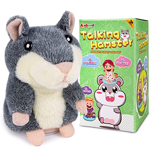 Talking Hamster Repeats What You Say Autism Toy Plush Hamster Talking Toy Gift for 3 4 5 Years Old Boys Girls